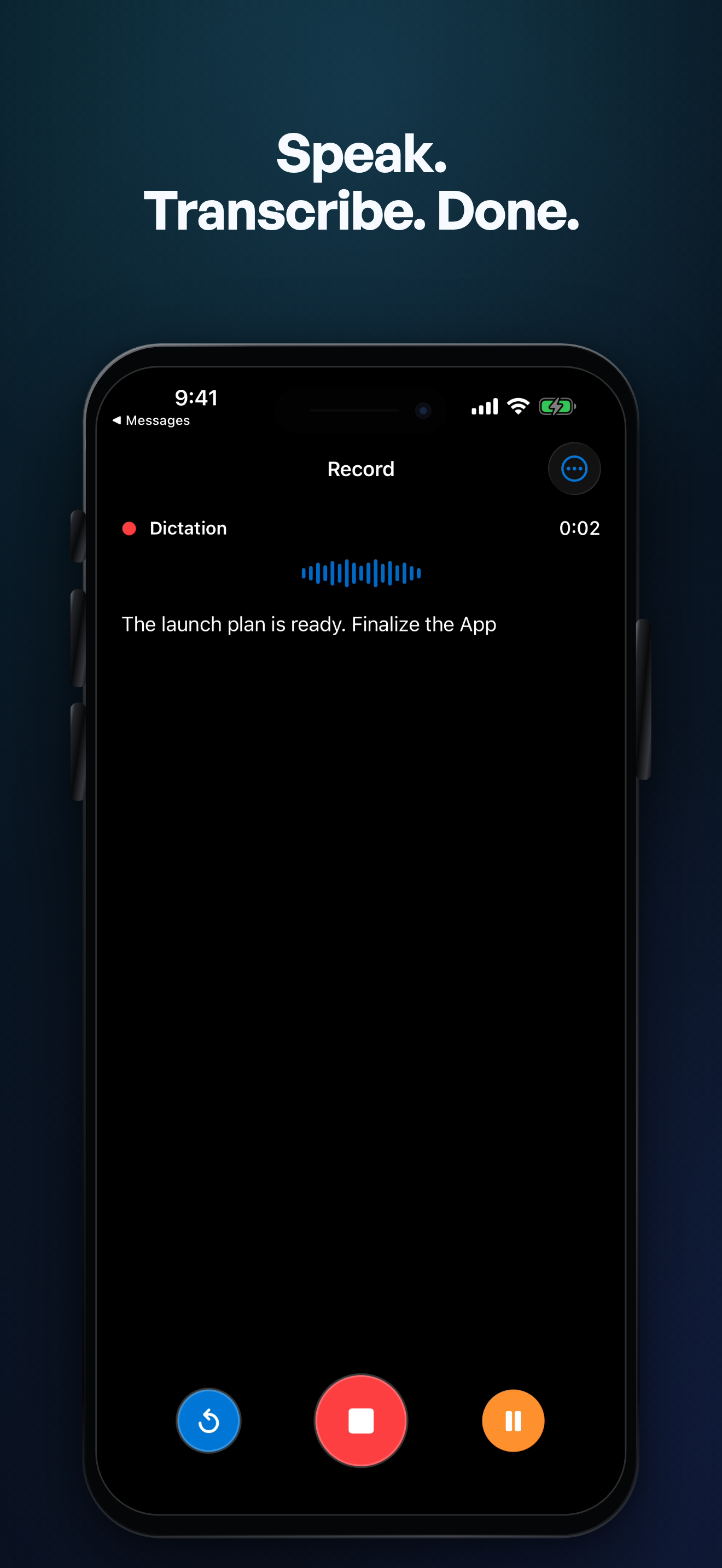 TypeWhisper recording with live transcription on iPhone