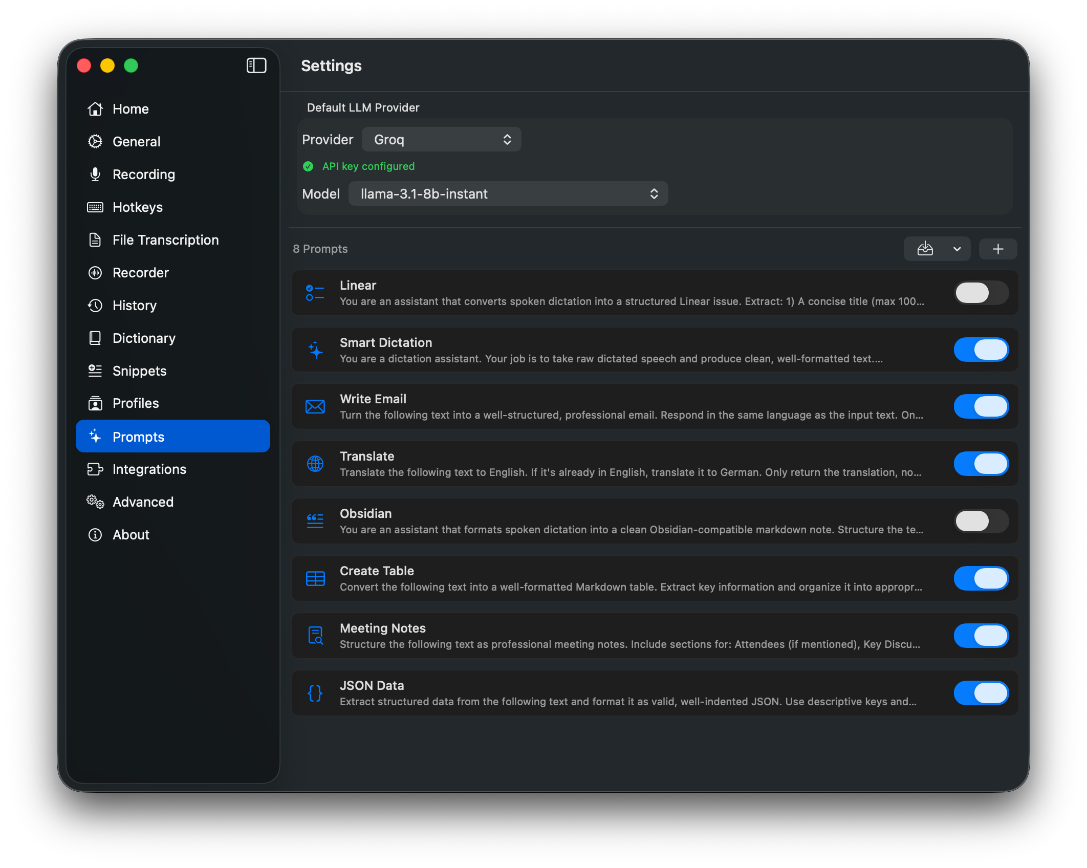 Prompts and automation.