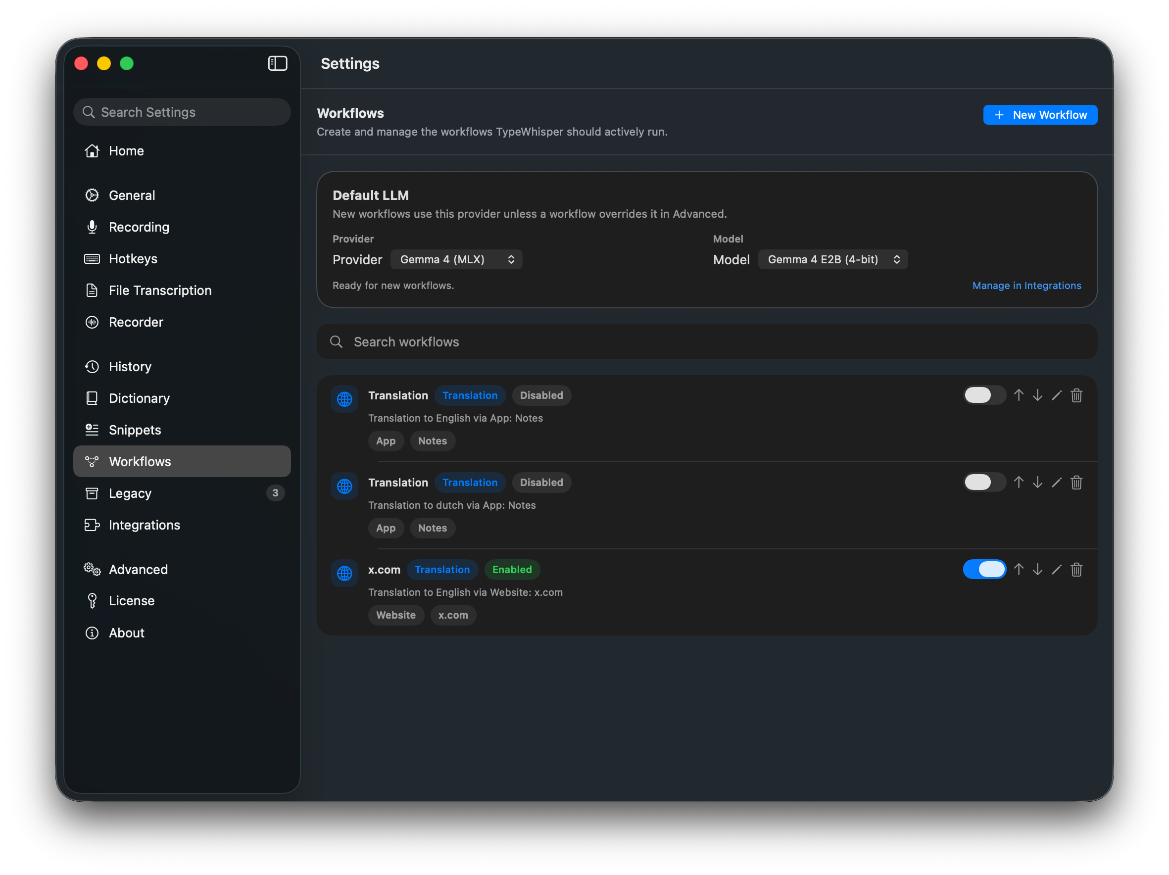 Prompt palette with built-in prompt actions