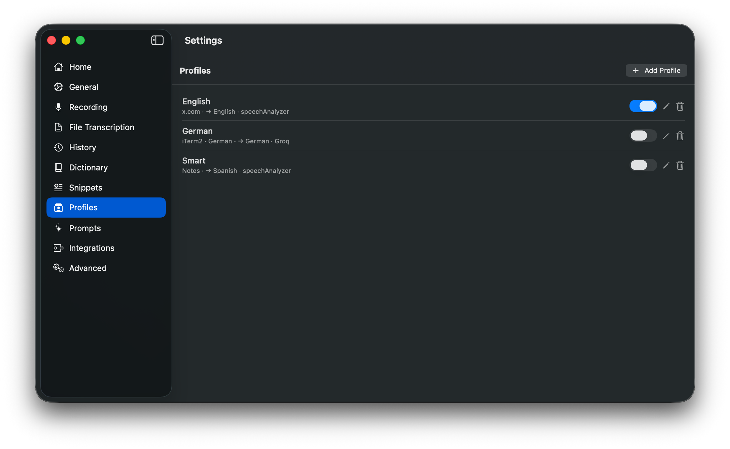 Context-aware profiles.